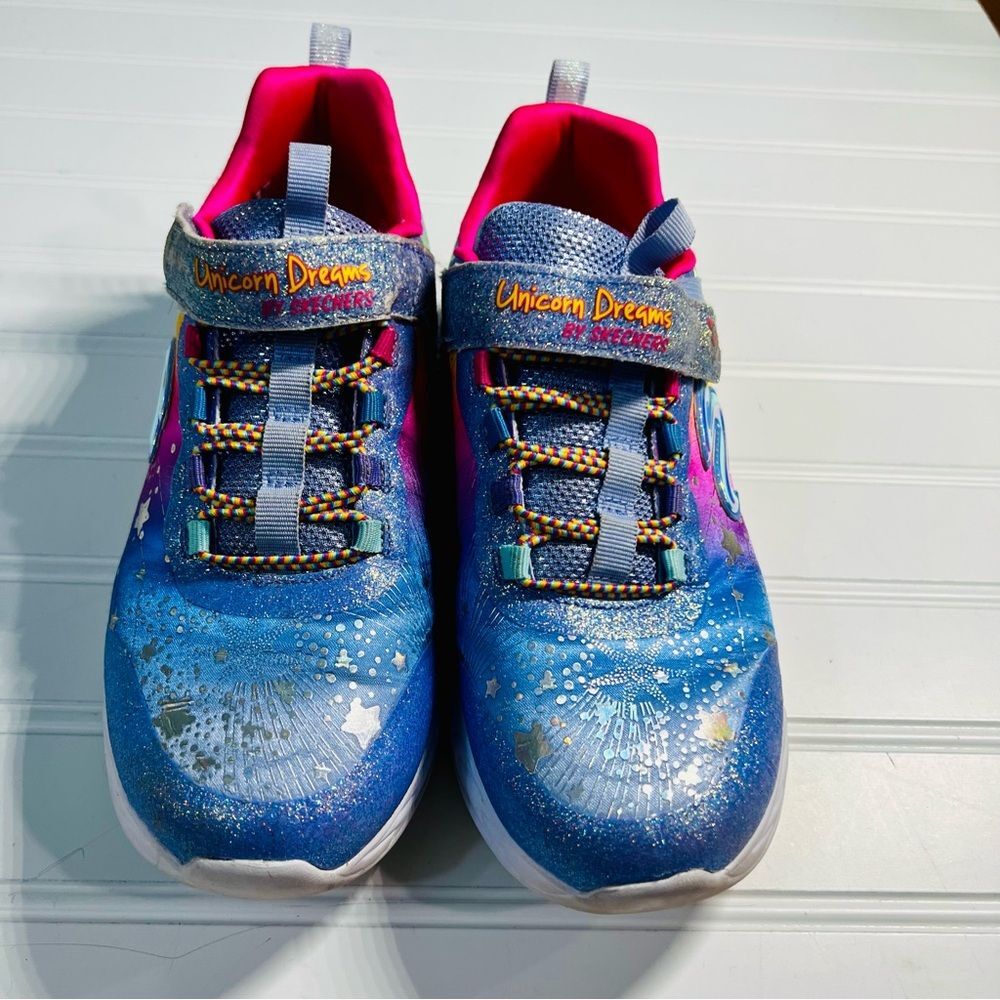 SKECHERS Purple Unicorn Rainbow Shoes Size 4